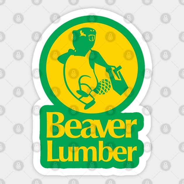 Beaver Lumber (Yellow Logo) Sticker by Studio Marimo